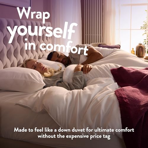 Slumberdown Feels Like Down King Size Duvet 13.5 Tog - Ultra Soft Breathable Extra Warm & Snuggly King Quilt For Cold Winter Nights - Uk Made, Non-Allergenic & Machine Washable (225 X 220Cm) - 2