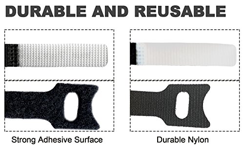 Mr-Label - Cinch Straps Reusables para Escribir 1/2" - Sujeción Rápida y Organización de Cables (20 piezas) miniatura 3
