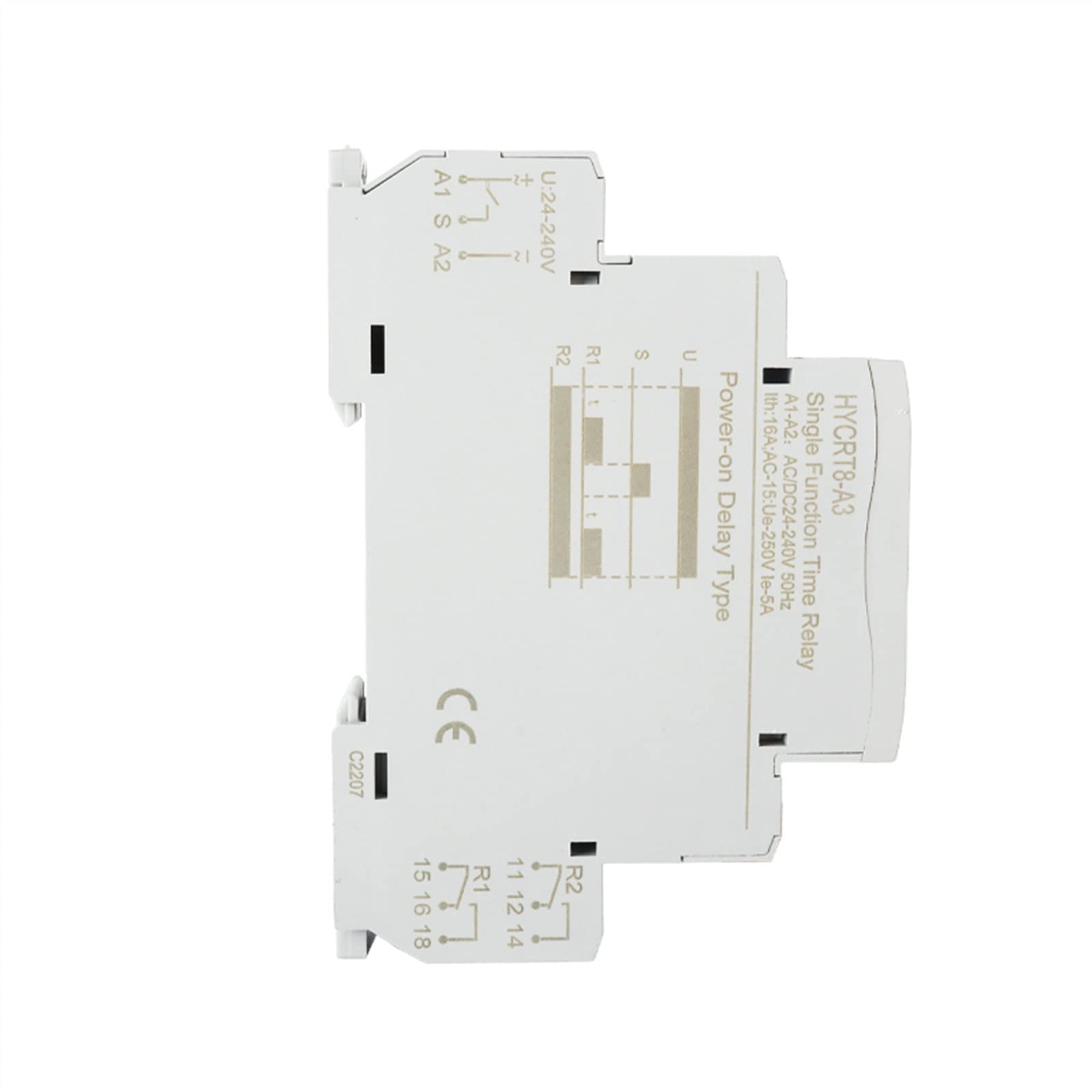 AERBNYEQP HYCRT8-B 24V Timer Off Delay Ac 120V Automotive Programmable Electronic Relays 1Pcs(Ac-dc24-240v,HYCRT8-B2)