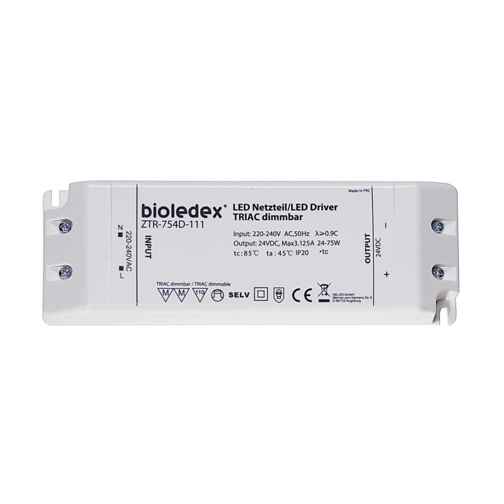 Bioledex Sterownik LED 75 W 24 V DC ściemniany TRIAC do przyciemnianych diod LED 24 V