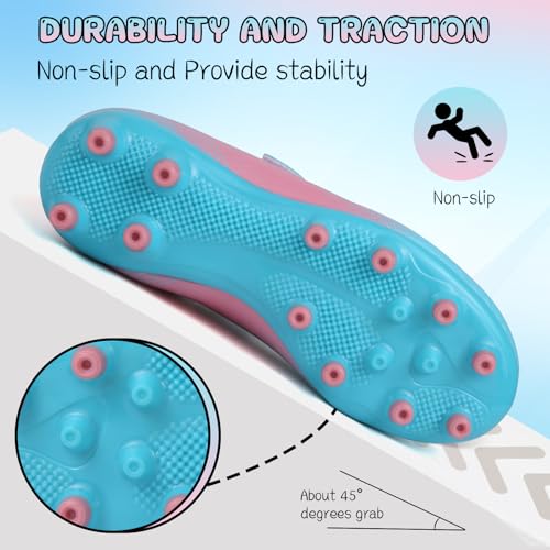 Kids Soccer Cleats Boys Girls Football Cleats Outdoor Indoor Soccer Shoes AG TF4