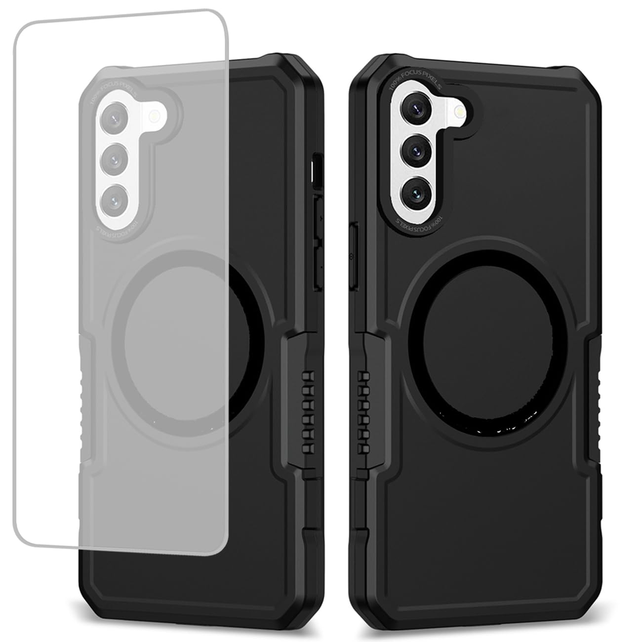 Case for Galaxy S24 Plus Case, Samsung S24+ 5G SM-S926U Case with Tempered Glass Screen Protector, [Compatible with MagSafe] Military-Grade Protective Phone Cover for Samsung Galaxy S24+ Blue