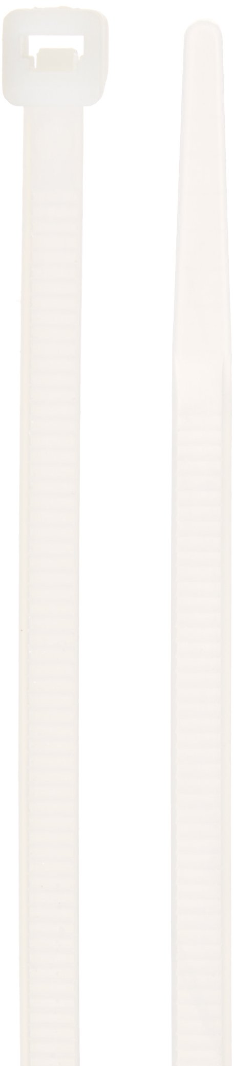 Case Pack of 10, Aviditi Nylon Cable Tie, 11" L x 3/16" W, 50 lb Tensile Strength, Natural, Bag of 1000 (CT1150)