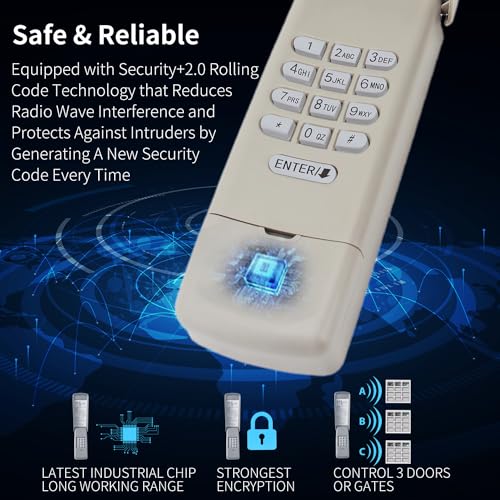 Acvoce Garage Door Opener Keypad For Liftmaster Chamberlain Craftsman Openers With Learn Button thumb #5