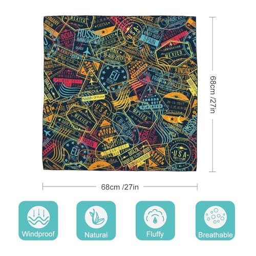 Planet Universe Silk Feeling Scarf Square Satin Breathable Lightweight Neckerchief Silk Scarfs for Women2