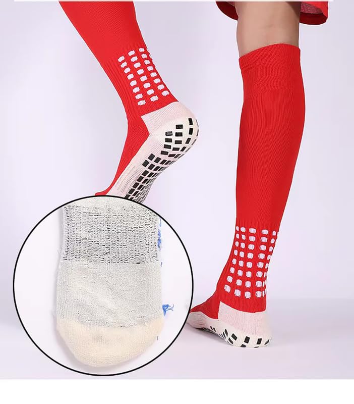 DAISHA 1/3 Pair Anti Slip Ankle Grips Athletic Socks with Silicone Pads for Soccer,Football,Basketball,Hockey,Yoga.4