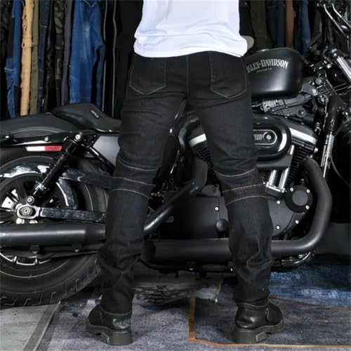 Men's Summer Mesh Motorcycle Riding Jeans with Motocross Slim Fit Stretch Pants4