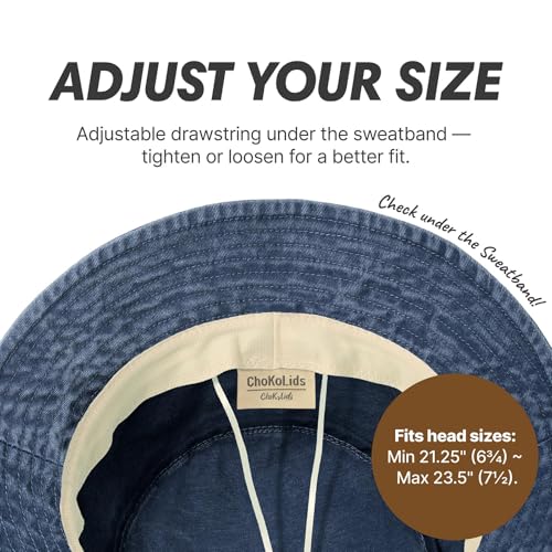 Image of Hot Summer Bucket Hat Trendy Cotton Sun Cap for Beach Golf Fishing | Breathable cotton, fun outdoor vacation style, packable boonie design for men and women