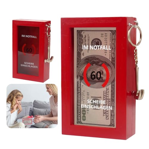 Himissy Divertida Caja de Emergencia, Caja de Emergencia con Martillo, Regalo de Cumpleaños Número 60, Regalos Personalizados para Bromas y Oficina, Regalo de Dinero, Bricolaje Creativo
