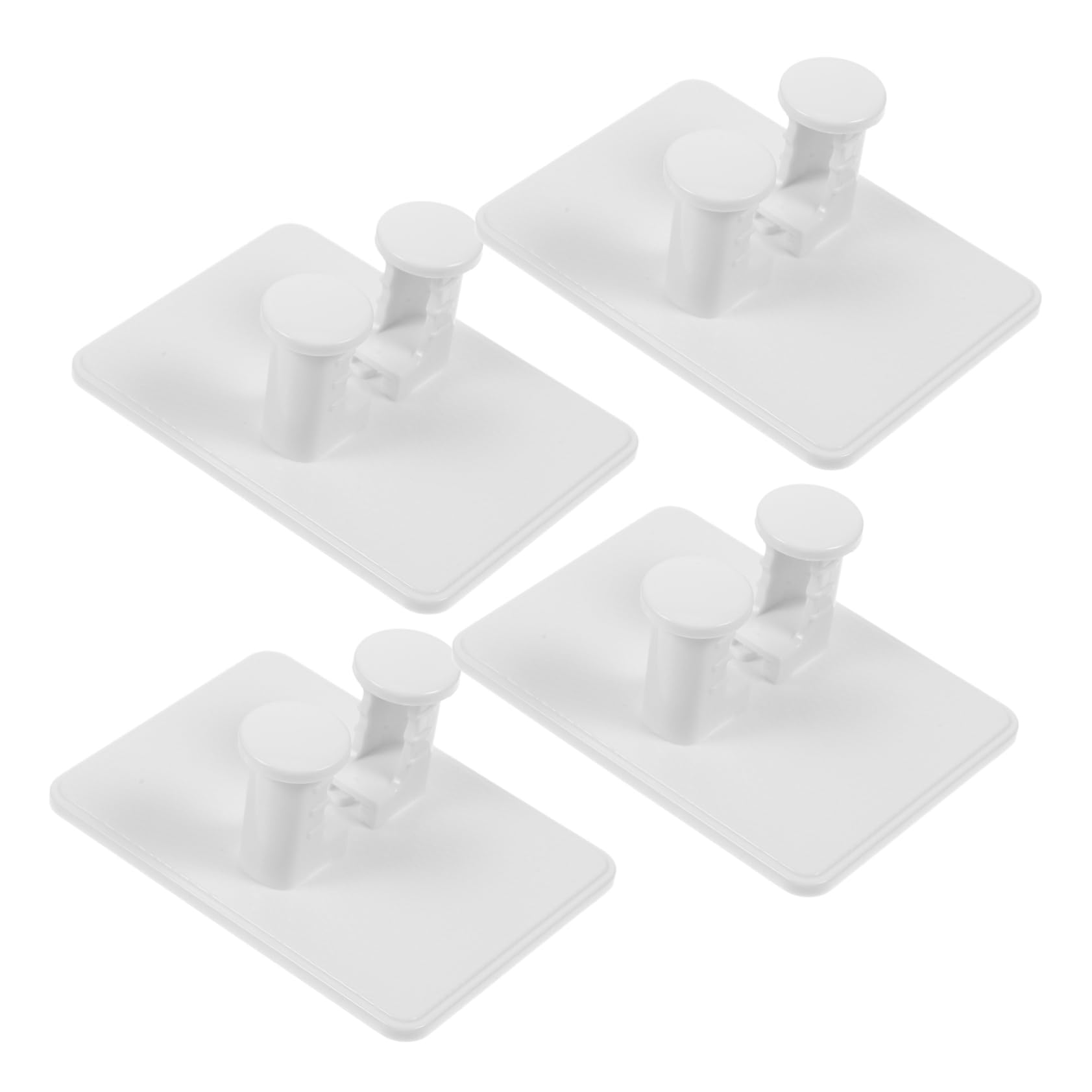 FOMIYES 4pcs Shaver Storage Rack Razor Holder Stand Wall Mount for Bathroom Abs Material White