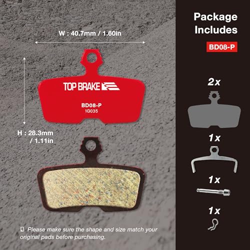 Image of TOP BRAKE Disc Bike Brake Pads Compatible with SRAM Code R RE RSC, DB8, Motive, AVID | MTB eMTB Downhill Trail All Mountain Enduro Cycling | 2026 iF Design Award