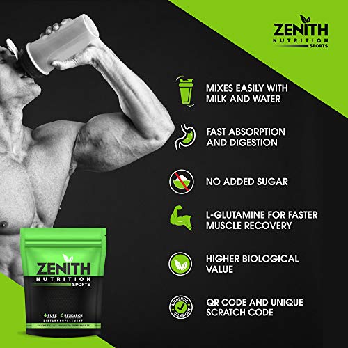 Image of Zenith Nutrition Whey Protein with Enzymes for Digestion | 26g protein (French Vanilla, 525gms)