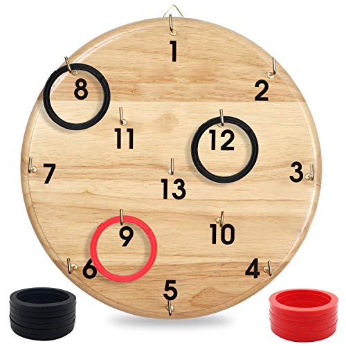 JST GAMEZ Ring Toss Wall Games for Kids and Adults Indoor Outdoor Fun Hook Ring Toss Wall Ring Tossing Game