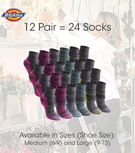 Image of Dickies Women's Dri-tech Moisture Wicking Quarter Socks (6 & 12 Pairs)