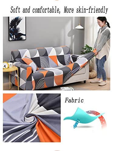 Housse de canapé extensible imprimée : protégez votre canapé usé - 4