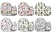 Mama Koala One Size Baby Washable Reusable Pocket Cloth Diapers, 6 Pack with 6 One Size Microfiber Inserts (Little Traveler)