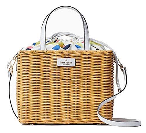 kate spade new yorkKate Spade Sam Wicker Medium Satchel Bag, Lemon Zest
