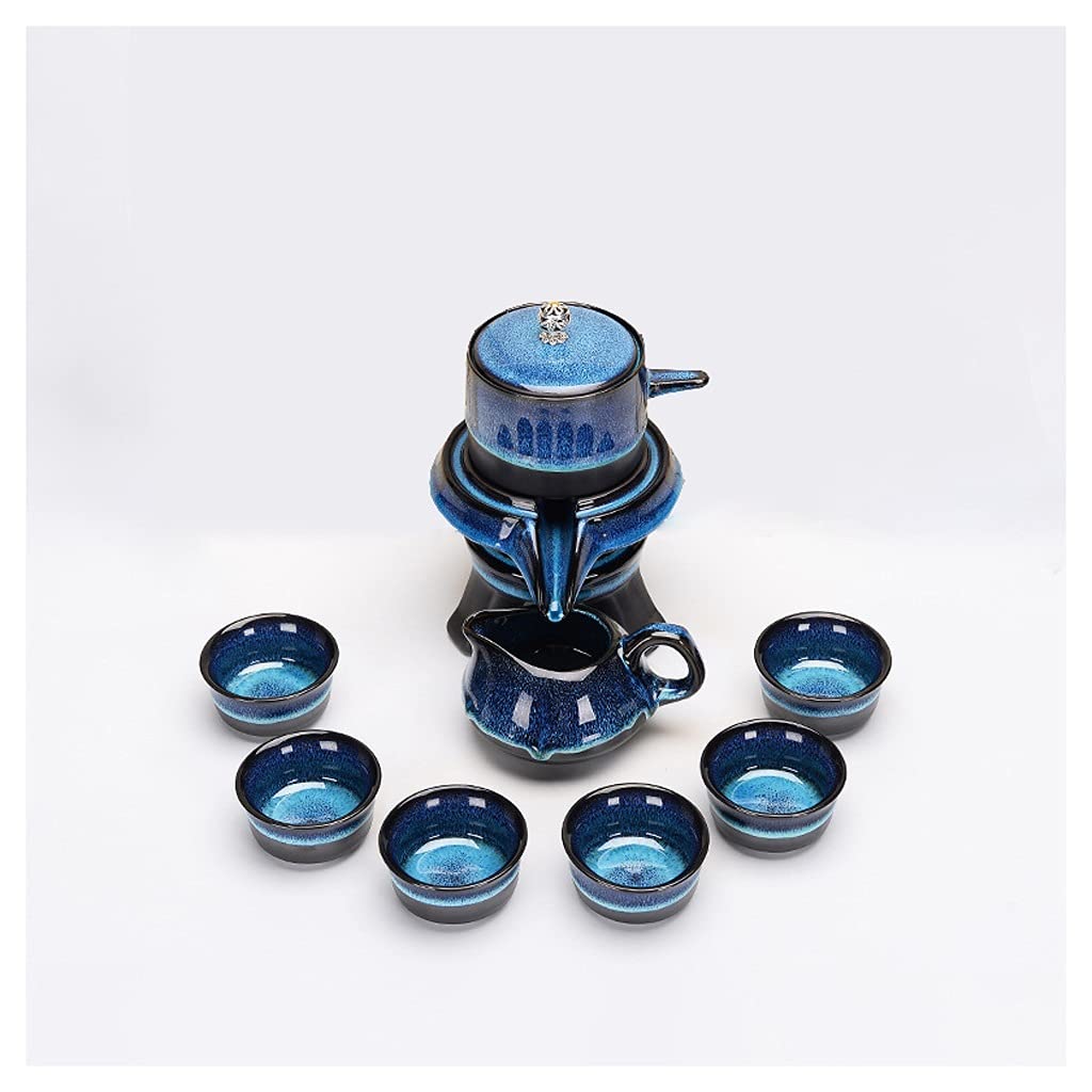 Service à thé en céramique de style traditionnel chinois 9 pièces