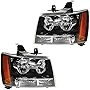 1A Auto Headlights Headlamps Pair Set of 2 for 07-13 Chevy Suburban Tahoe