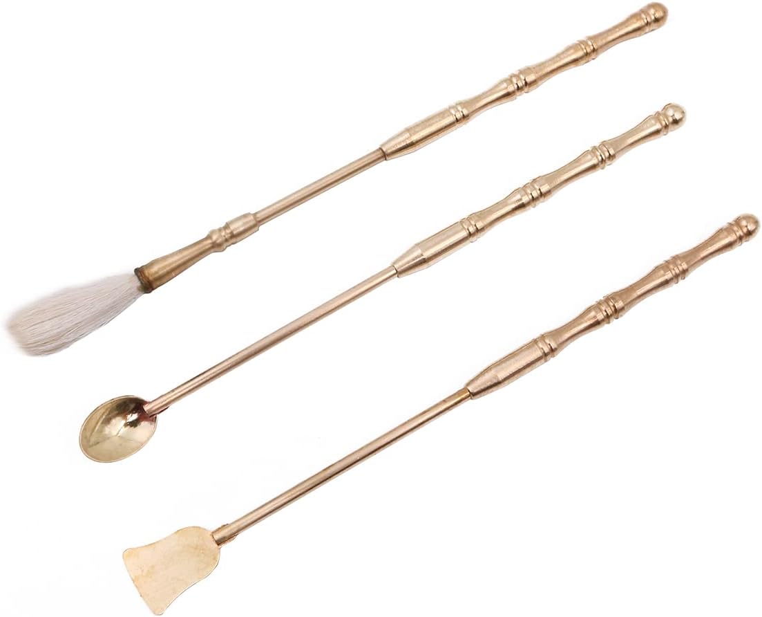 Namvo 3Pcs Incense Making Kit, Incense Mold Tool Kit Set with Incense Spoon Shovel Brush for DIY Fragrance Accessory for Yoga Meditation