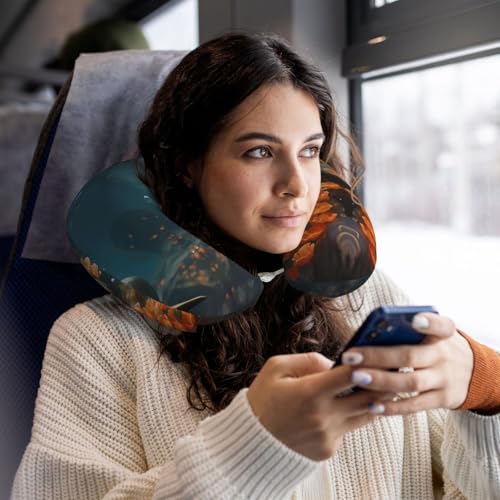 Almohada de viaje espuma viscoelástica tamaño mediano miniatura 5