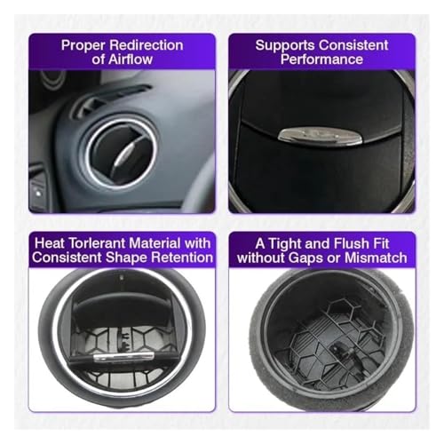 Rejilla de salida de aire 6M21U018B09ADW para salpicadero de Ford Mondeo, Galaxy y S-Max 2