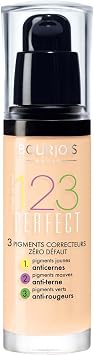 Bourjois 123 Perfect Medium Coverage Liquid Foundation 51 Light Vanilla, 3ml