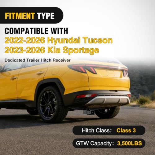 Image of Nilight Trailer Hitch for 2022-2026 Hyundai Tucson 2023-2026 Kia Sportage