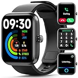 Smart Watches for Men Women Android & iPhone, 1.83'' Touch Screen Fitness Tracker Watch with Bluetooth Calls (Make/Answer), Health Monitor, IP68 Waterproof, 120 Sport Models, 14 Days Battery Life