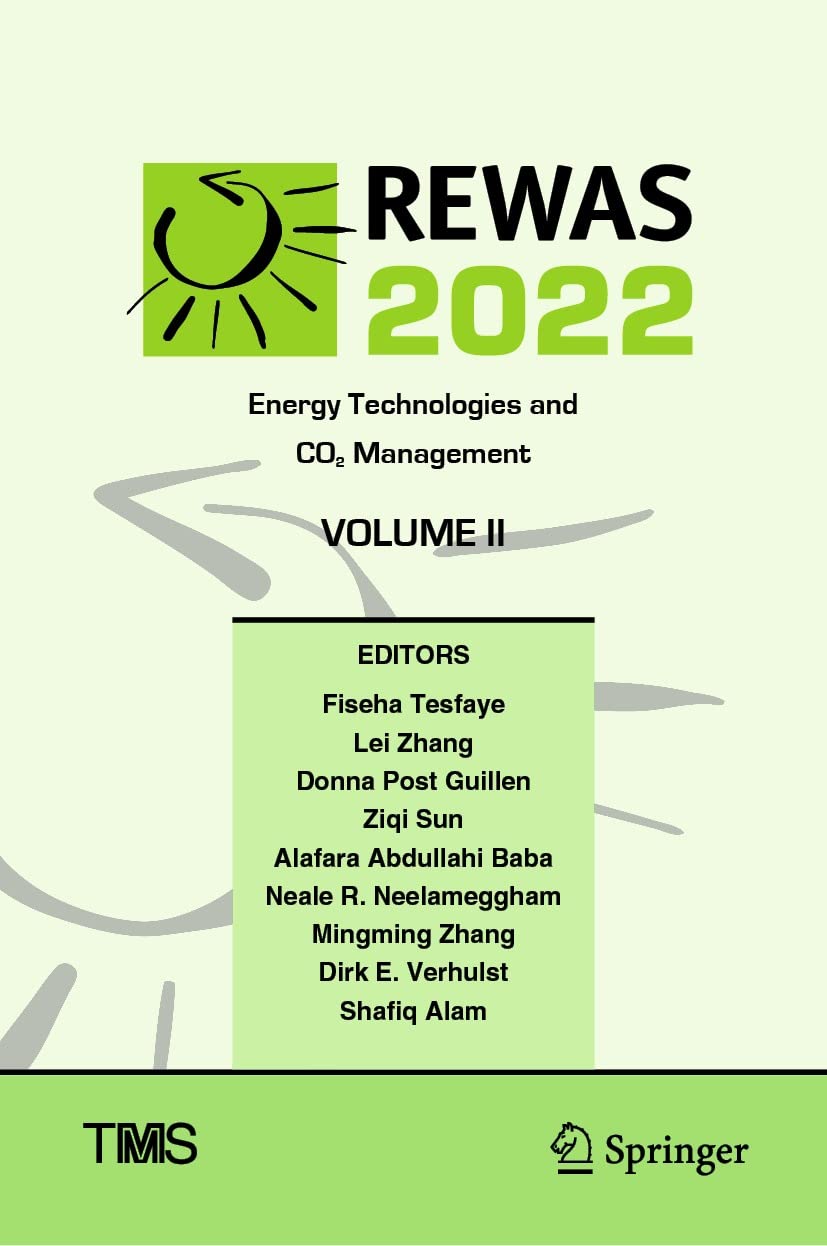 REWAS 2022 Energy Technologies and CO2 Management Volume II livre transition énergétique de la TMS
