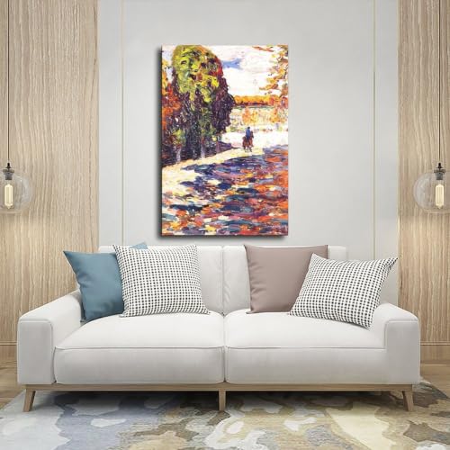 Affiche Parc de Saint Nuage par Kandinsky - Impression sur toile avec cadre suspendu 20x30 cm