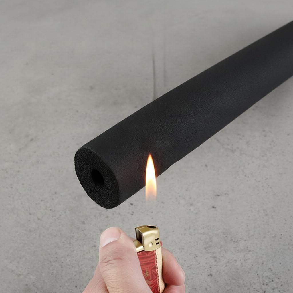 Rohrisolierung Schaumstoff, Heizungsrohr Verkleidung bis 85℃, Flammhemmend & Wasserdicht, Für Klimaanlagen-Kupferrohre, Innendurchmesser 10MM*Dicke 9MM, 1.7 Meter Länge
