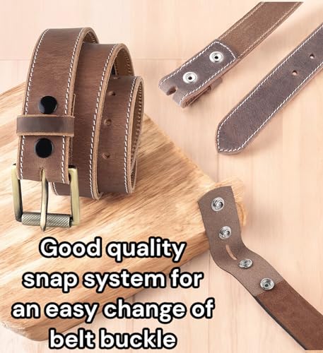 F&L CLASSIC Men’s Money Full Grain leather Belt, Hidden zipper Pocket, USA4