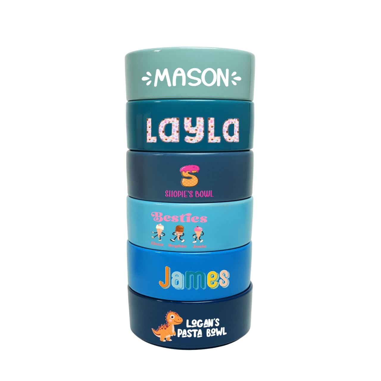 asrincodesigns Personalized Kids Ceramic Cereal Bowl, Ice Cream Bowl, Breakfast Bowl, Custom Kids Name Ceramic Bowl, Birthday Gifts, Funny Gifts for Kids