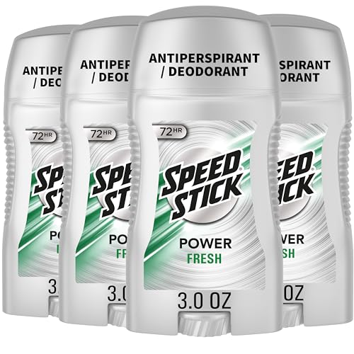 Speed Stick Power Antiperspirant Deodorant for Men, 72 HR Sweat & Odor Protection, Fresh Scent, 3.0...