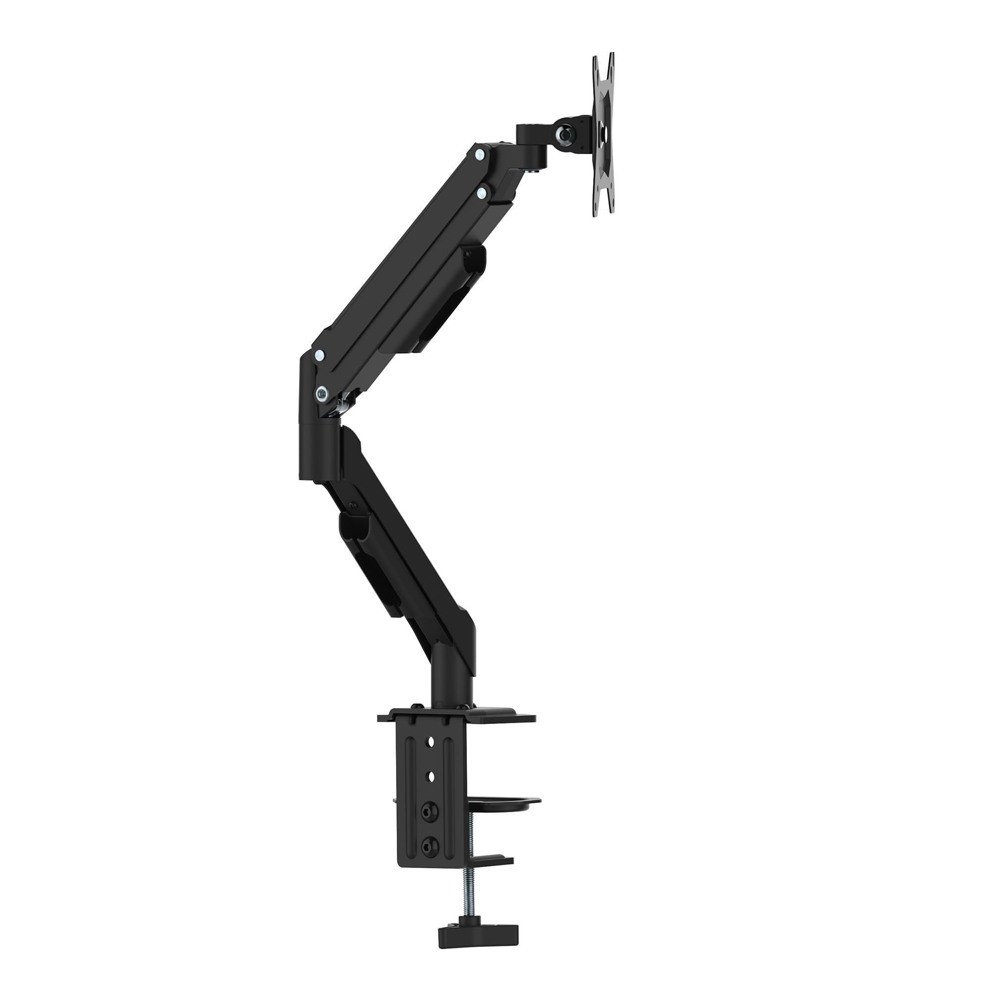Atlantis P022-D306ASN GAS Lift Supporto e Braccio per Monitor PC singolo da 13" a 32",Max 8Kg. Altezza regolabile, snodabile. Inclinaz +/- 45°, Pivot +/- 180°, Rotaz 360° e Giro 180°. Vesa 75/100.