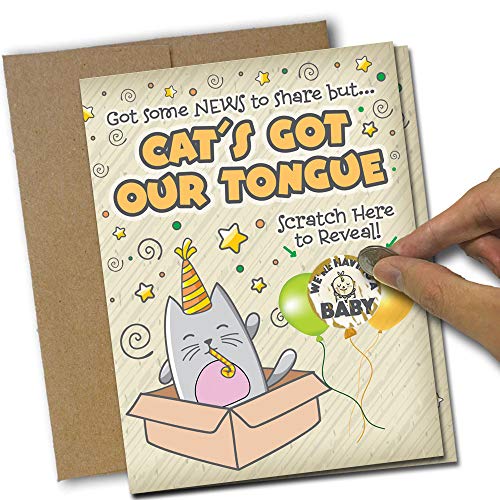 Oh Boy Love It Pregnancy Reveal Scratch Off Card (Cat)2