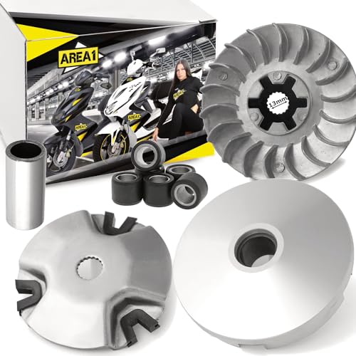 Area1 Juego de variador de repuesto de 13 mm, 50 ccm, 2T. compatible con Aerox Neos Jog BWs, Nitro Ovetto Mach G Booster, Motowell Crogen Magnet, Italjet,
