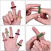 Wisdompro 16 Pcs Spiky Sensory Finger Rings, Metal Acupressure Rings, Silent Anxiety and Stress Relief Fidget Ring Set for Teens, Adults - 8 Colours #2