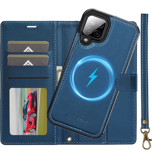Étui amovible pour Samsung A12 avec charge sans fil et fentes cartes