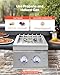 VEVOR Double Grilling Side Burners, 2 x 17,000BTU Liquid Propane Side Burner for Outdoor Kitchen, Convertible to Natural Gas, 304 Stainless Steel Built-in Double Burners with LED for BBQ Grill Island