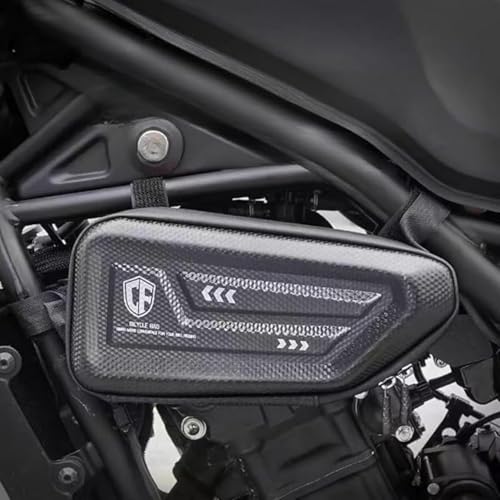 Bolsa lateral para motocicleta MAIYD para GSX-8R y GSX-8S (2023-2025), alforjas triangulares rígidas de fibra de carbono, impermeables, juego de 2 piezas miniatura 5