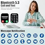 Smart Watch for Women Men, 1.96" Fitness Tracker Running Watch (Answer/Make Call), IP68 Waterproof, Pedometer, Sleep/Step/Activity/Heart Rate Monitor, 110+ Sport Modes Smartwatch for Adroid iOS, Pink - Image 2