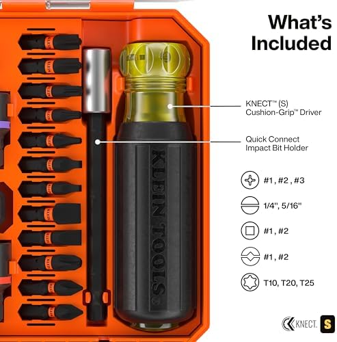 Klein Tools 65302KNECT Impact Socket Set, KNECT (S) 33-Piece SAE and Metric Pass-Through Socket Tool Set, Impact Driver Adapter, MODbox Tool Organization - 2