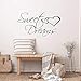 Pegatinas de pared para dormitorio con cita de amor, vinilo, decoración para el hogar, habitación de pareja, matrimonio, 73 x 57 cm