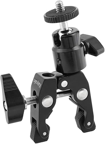 Abrazadera de cangrejo estupenda con soporte de cabeza de bola para accesorios fotográficos (negro)