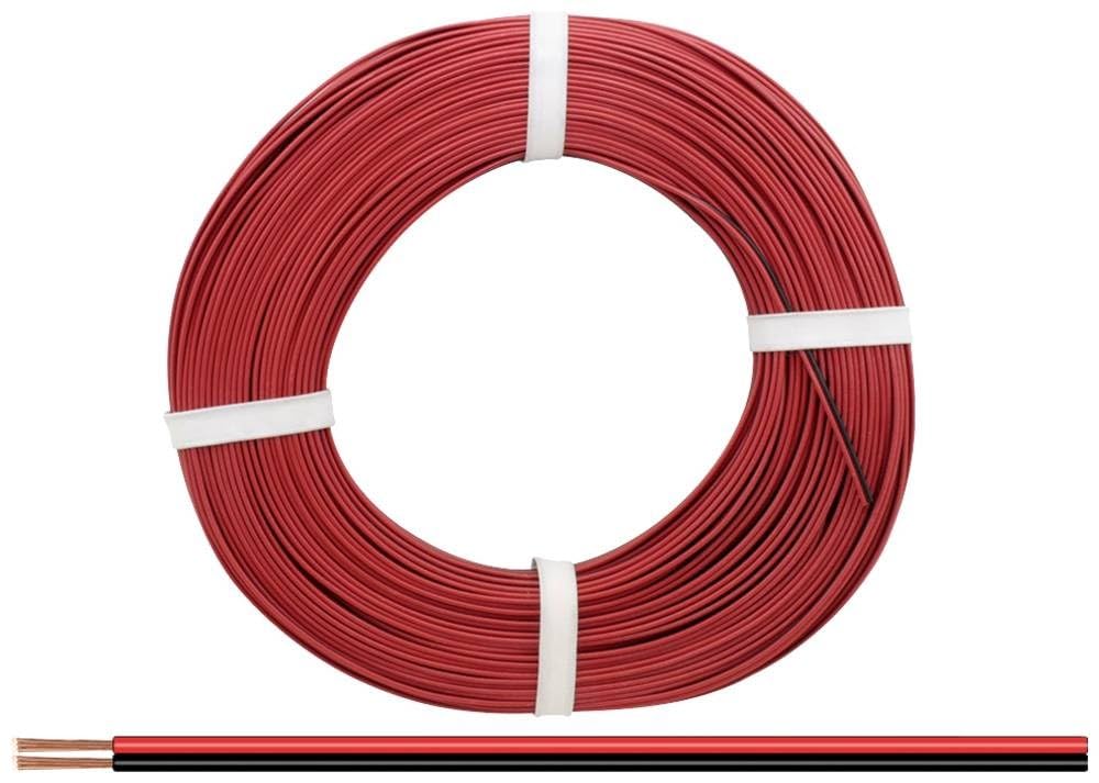 Donau Elektronik 250-01-25 Cavo per cablaggi 2 x 0.50 mm² Rosso, Nero 25 m