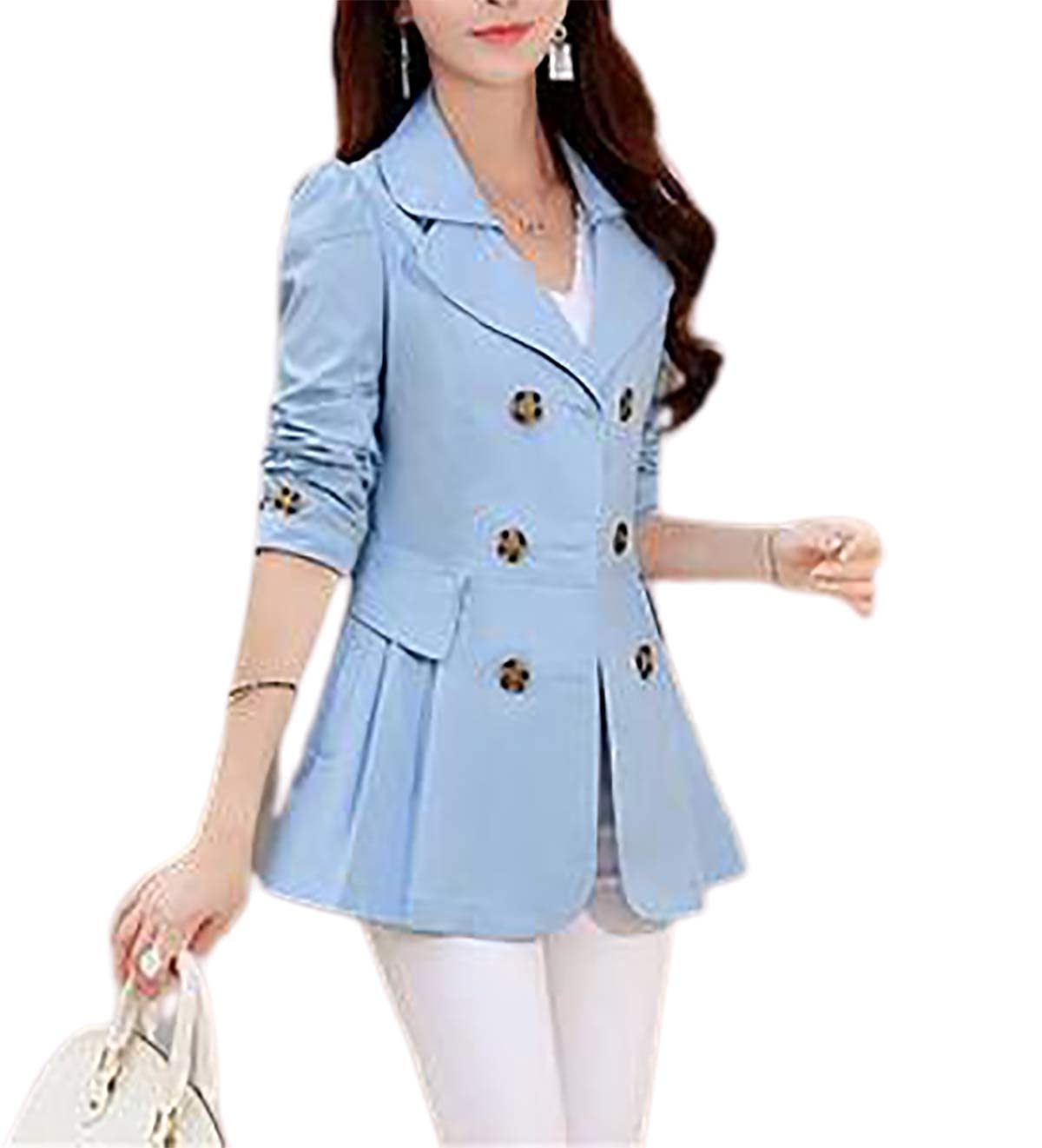 Damenmode Outdoor-Kleidung Vintage kurzes Kleid hüftlang Gr. XXX-Large, Hellblau – Kurzes Damenkleid