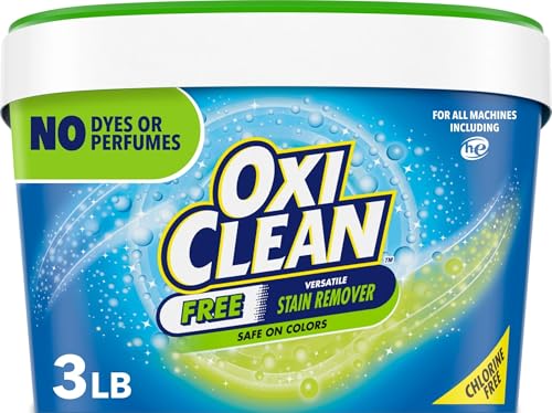 Image of OxiClean Free Versatile Stain Remover Powder, 3 lb | 101+ Household Uses, Removes Tough Set-in Stain Remover, Laundry Booster, Multi-Surface Cleaning, Color Safe, Chlorine Free