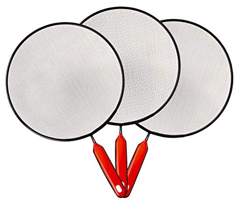 Nonstick Splatter Screen for Stove Splash Fry Oil Guard - Set of 3: 11.4